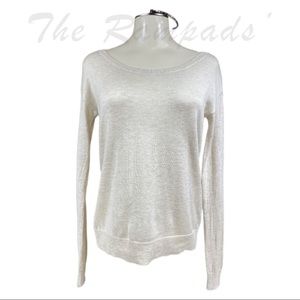 American Eagle Outfitters Beige Long-sleeve Back Lace Top Size XS